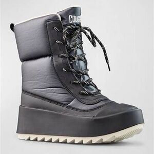 Cougar meridian black matte lace up waterproof snow boots Retail $180